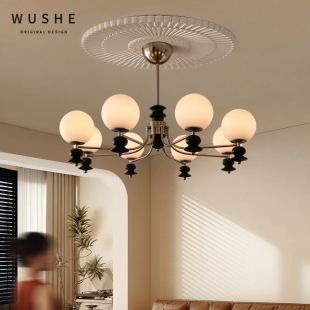 复古设计师灯具 美式 法式 中古客厅吊灯全光谱餐厅卧室魔豆吊灯个性