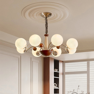 护眼灯 复古餐厅灯包豪斯卧室灯新款 魔豆法式 中古客厅吊灯主灯美式