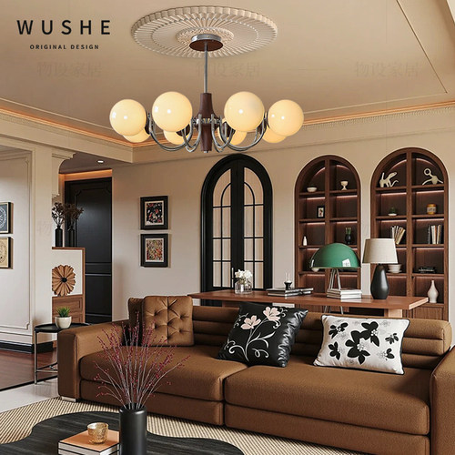 法式中古风客厅吊灯包豪斯复古