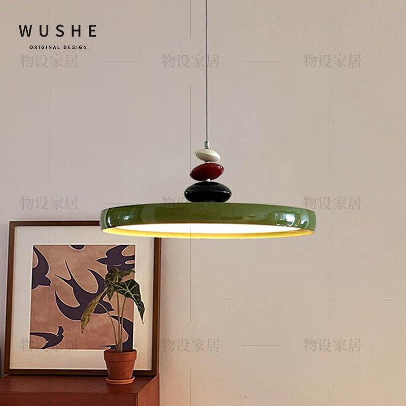 飞碟餐厅灯奶油风餐桌吧台吊灯