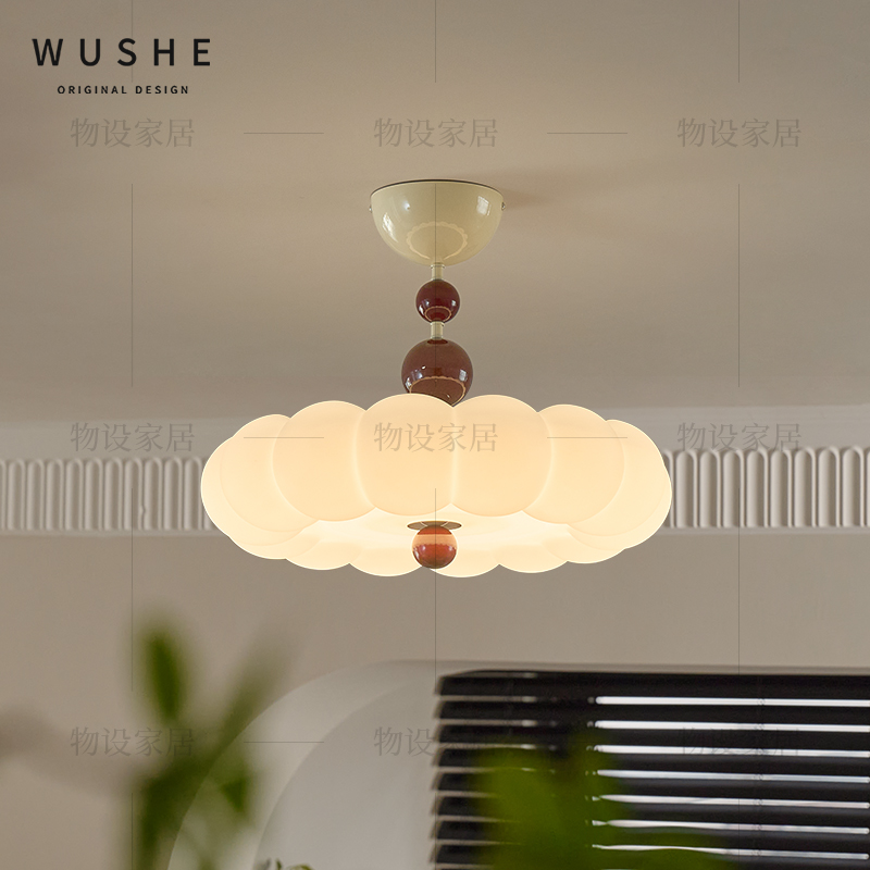 法式中古护眼奶油风吸顶灯