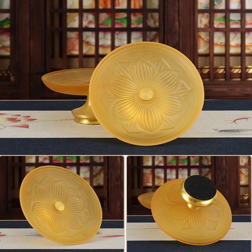 佛堂用品批发供奉水果盘家用合金琉璃香炉电子供佛莲花灯圣水杯