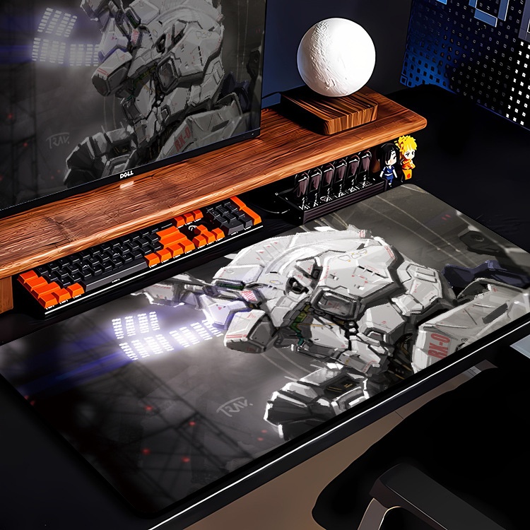 动漫高达鼠标垫超大锁边笔记本电脑垫大号电竞鼠标垫键盘桌垫