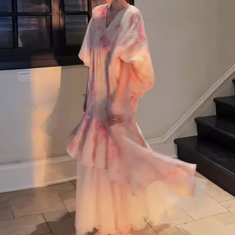 三吉【青欢渡】新中式连衣裙子女春季2025新款今年流行高端