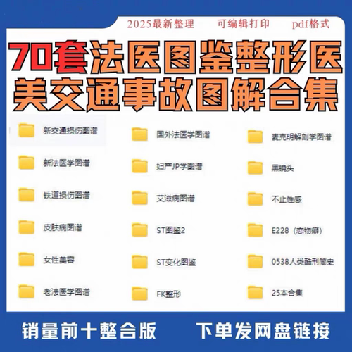 尸变图鉴损伤法医图鉴整形医美彩图交通事故图解插画素材电子版