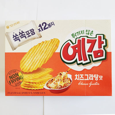 零食食品好丽友碳烤薯片204g韩国进口奶酪味芝士土豆休闲膨化