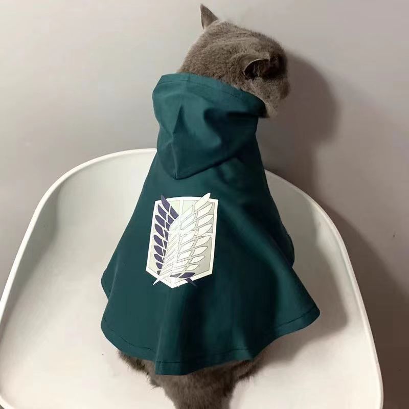 进击巨人宠物披风自由之翼猫咪披风四季秋款防掉毛服 cos自由之喵