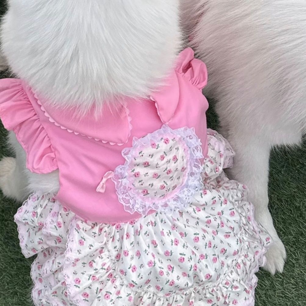 中大型狗衣服特大夏季薄款夏装裙大狗萨摩耶金毛阿拉斯加公主裙