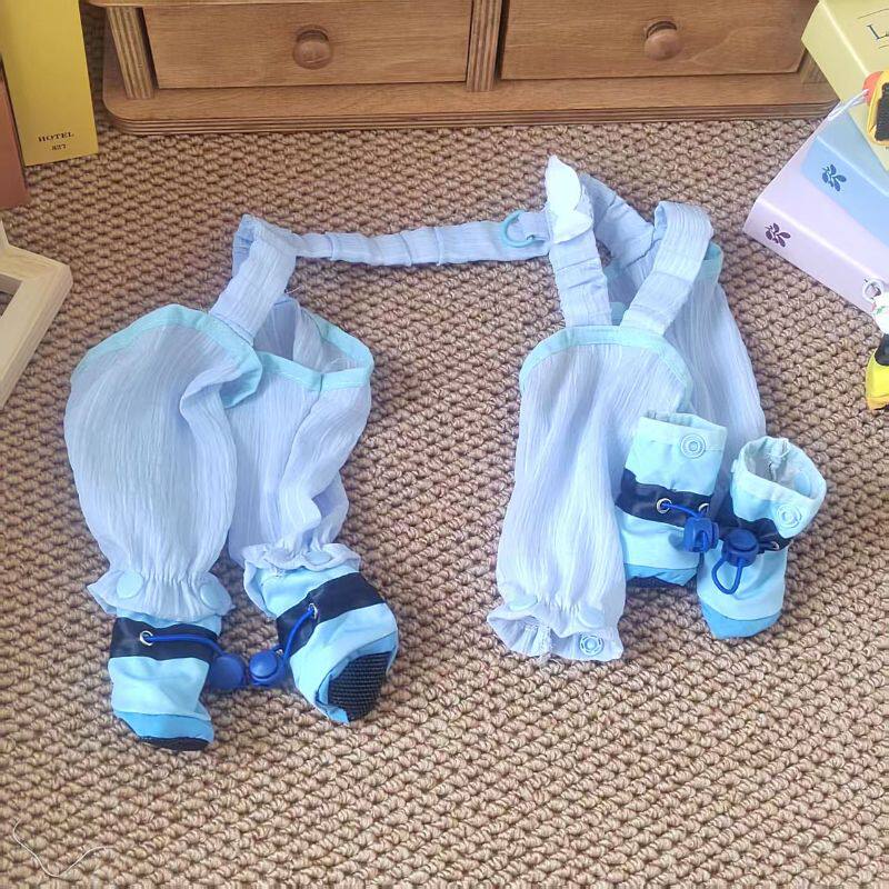 狗狗外出防脏防尿背带裤套中型小型犬泰迪连体裤脚套宠物连体鞋套