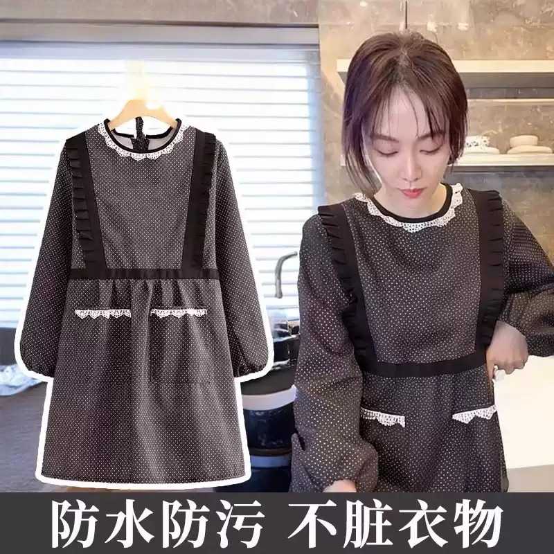 姜妍同款厨房好物帆布罩衣女长袖