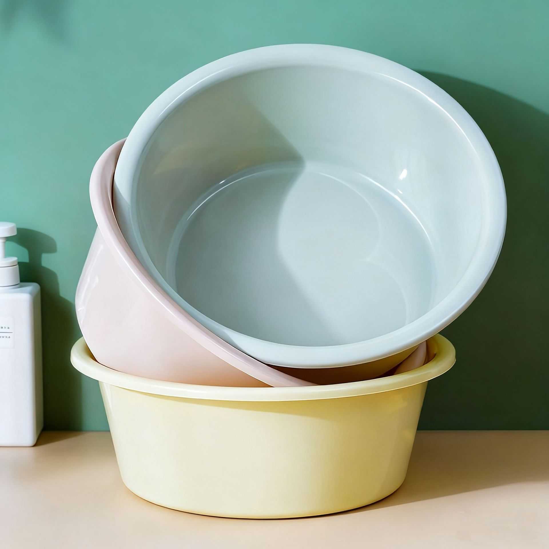 加厚熟胶盆子家用塑料大号圆型洗脸盆婴儿盆学生宿舍洗衣洗脚