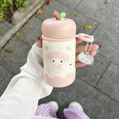 美乐蒂小羊保温杯女士高颜值大容量儿童学生上学专用小巧便携可爱