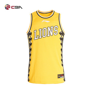 李宁浙江广厦控股队球衣19-20赛季男子篮球比赛背心上衣AAYP443