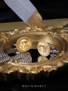 MARVY18k金袖 扣小众设计感轻奢衬衫 扣男士 袖 口扣 简约时尚 MAVIN