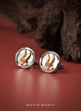 MAVIN MARVY原创设计2023新春上线 十二生肖卯兔国风轻奢法式袖扣