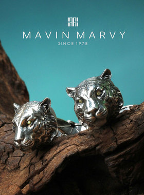 MAVIN MARVY原创设计925银系列-虎Tiger袖扣 十二生肖 立体造型