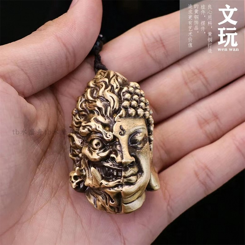 全铜神魔一念成佛挂件文玩手把件