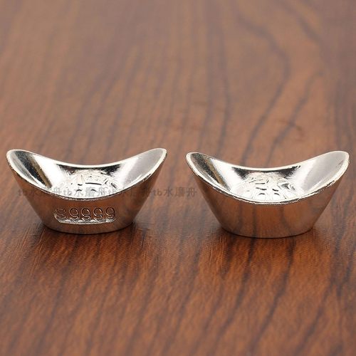 2.3cm合金小元宝实心S9999仿真