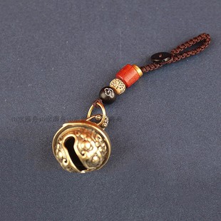 一步一想响饕餮铜铃铛纯铜钥匙扣挂件毕业同学朋友离别送人小礼物