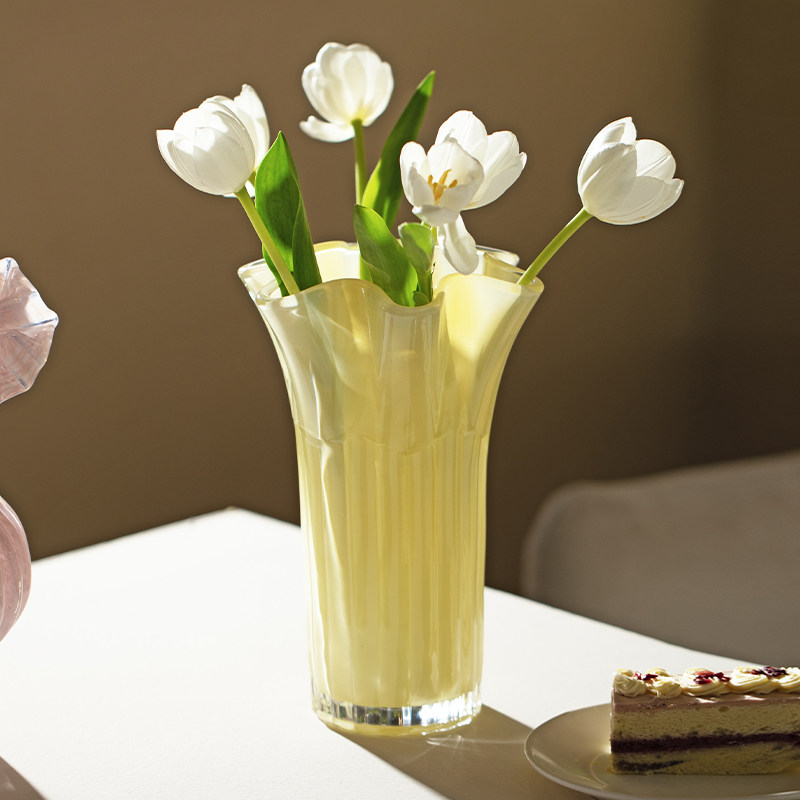 MONAZONE白菜花瓶中古芬顿高级感摆件客厅插花玻璃桌面花器装饰品,鲜花速递/花卉仿真/绿植园艺,花瓶,淘宝优惠券,粉丝福利购,淘宝优惠卷