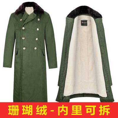 老式军棉绿大大衣男亲子款冬季