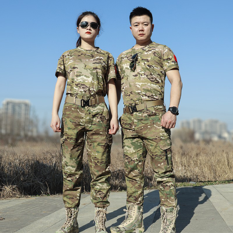 夏季cp迷彩服短袖套装男coolmax速干T恤正品军旅户外体能训练服女