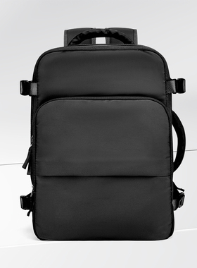 IGUANA旅行背包大容量双肩包 黑色短途旅游轻便行李书包