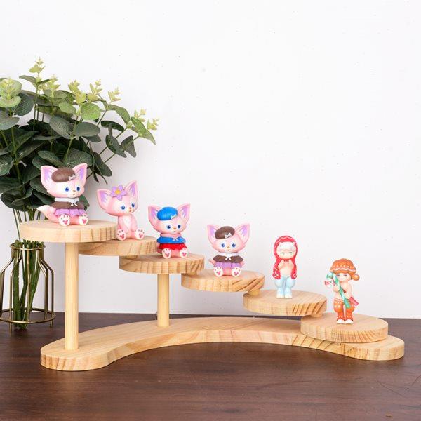 桌面置物架松木多层收纳手办化妆品展示架书桌宿舍整理简约小型