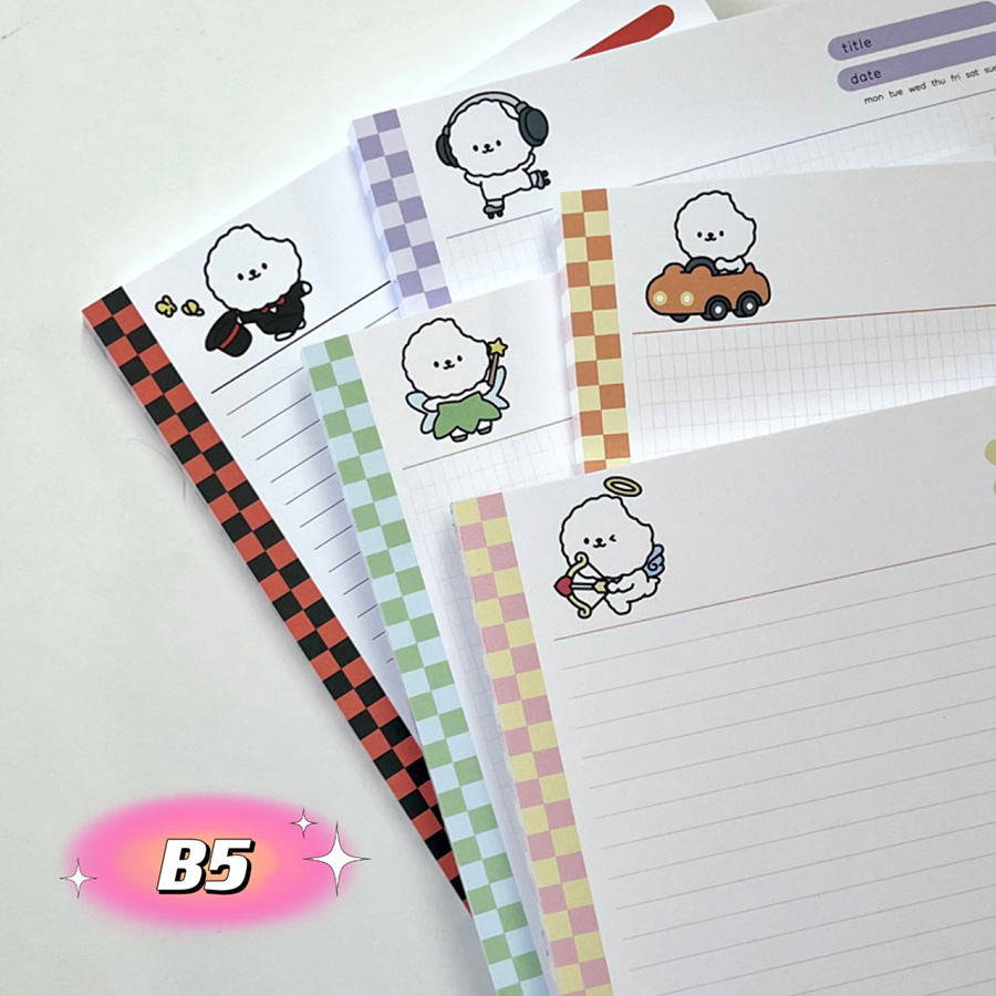 韩国sulbbange5月棋盘格B5拍纸本