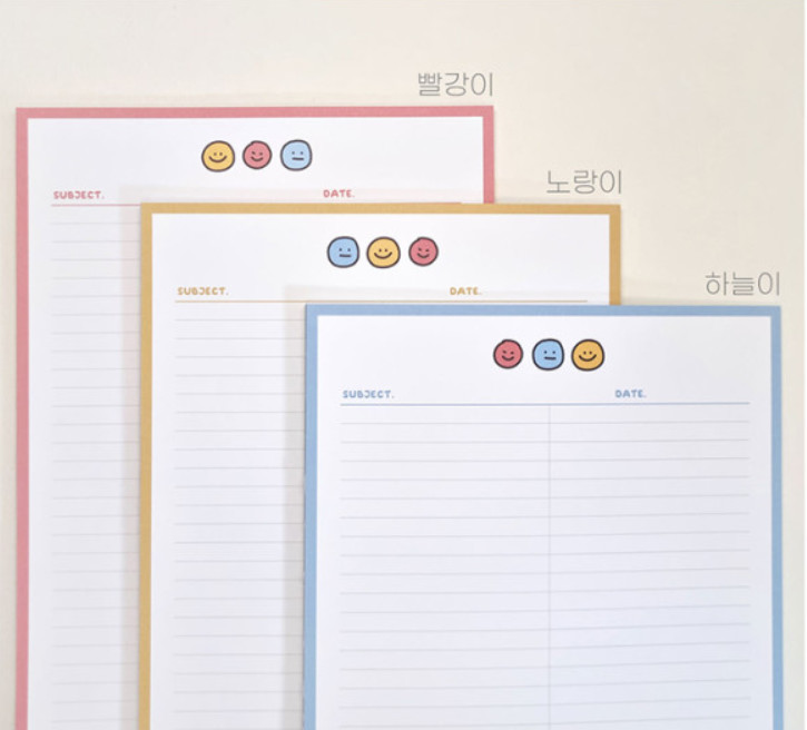 PerPer | 韩国sonoio彩色卡通表情B5简约拍纸本便签学习纸ins爆火