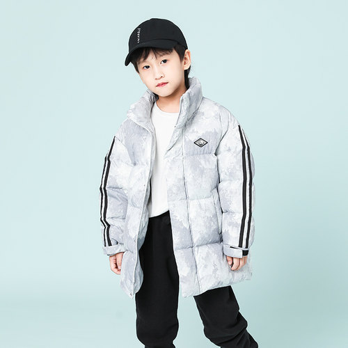 男童羽绒服童装冬季加厚保暖女童羽绒外套120cm断码清仓
