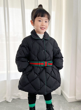 宝宝羽绒服中长款加厚冬季新款女童羽绒服中小童装外套22119