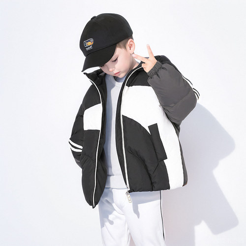 男童中长款加厚羽绒服