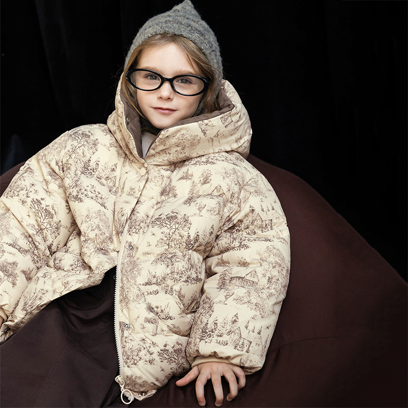 女童羽绒服短款加厚2025冬新款儿童羽绒服中大童装90绒外套C4181