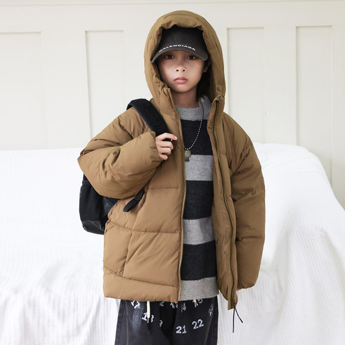 男童羽绒服2025冬季新款90绒亲子儿童羽绒服女童中长款加厚H4953