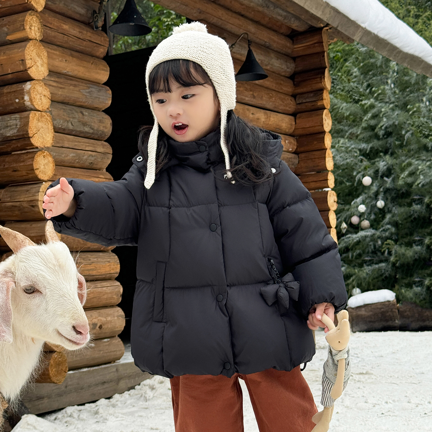 宝宝羽绒服中长款2025冬季新款加厚90绒女童羽绒服中小童外套4114