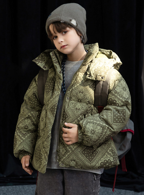 男童羽绒服短款2025冬季新款儿童羽绒服90绒中童装外套加厚C4175