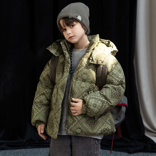 儿童羽绒服90绒中童装 新款 外套加厚C4175 2025冬季 男童羽绒服短款