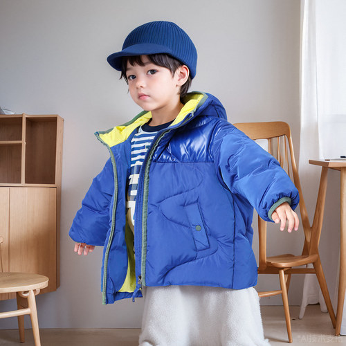 女童短款加厚羽绒服男