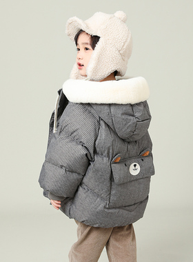 宝宝羽绒服男童中长款加厚冬装新品中小童装羽绒服外套22817