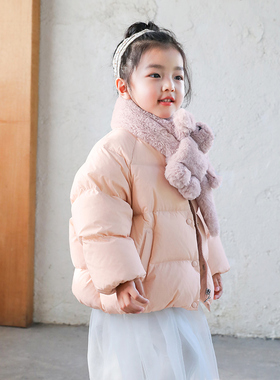 宝宝羽绒服短款2024冬季新款90绒女童羽绒服中小童装[送围脖23225
