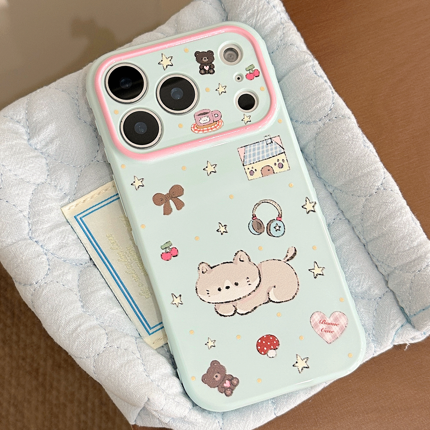 ins软萌猫咪苹果17promax手机壳iphone16pro max适用15奶蓝卡通13软套14保护套12防摔套17新款全包