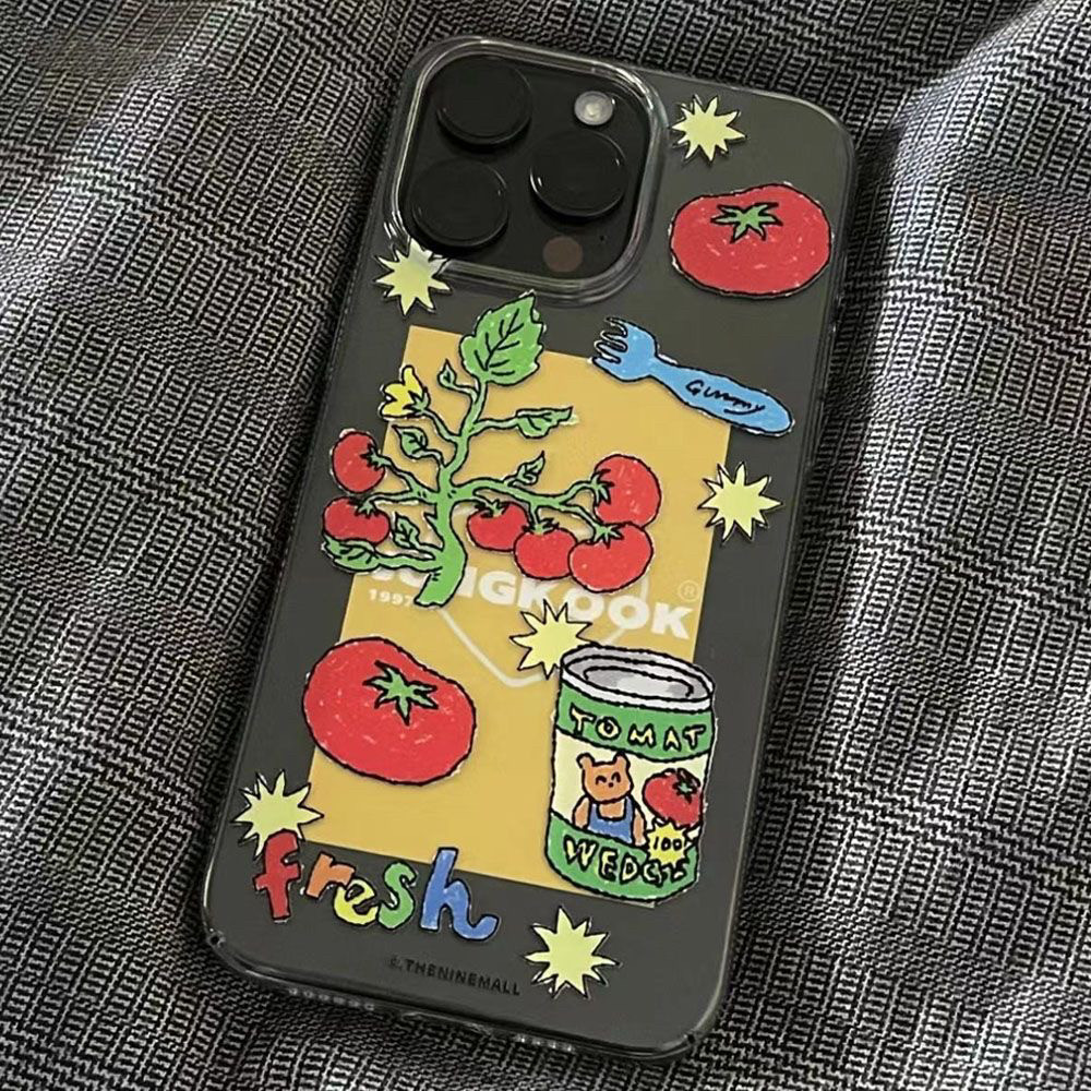 韩国ins番茄插画iPhone15promax涂鸦12苹果14适用13手机壳11男女X