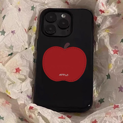 小众ins风红色苹果适用16苹果15ProMax手机壳iPhone13新款12Pro软壳14Promax保护套xr高级感xs男女简约设计感