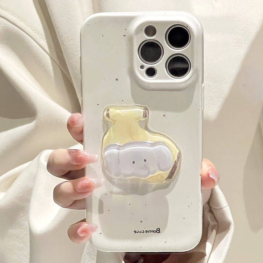 可爱少女心旋转香蕉小灰象适用苹果15promax手机壳iphone16新款16pro女14网红卡通ins日韩风菲林立体11全包软