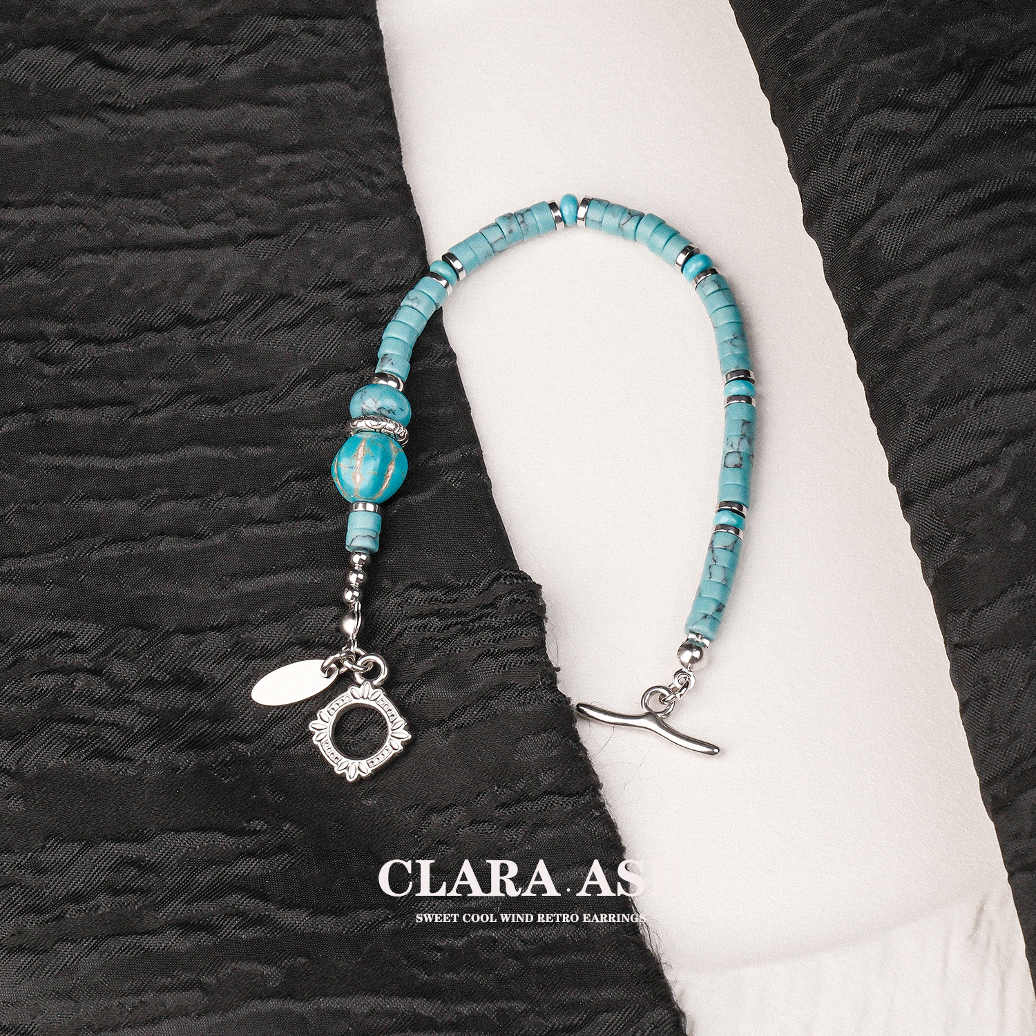 蓝绿松石手链|民族风高级感