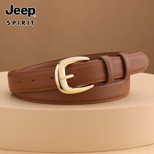 JEEPSPIRIT女款真皮百搭皮带