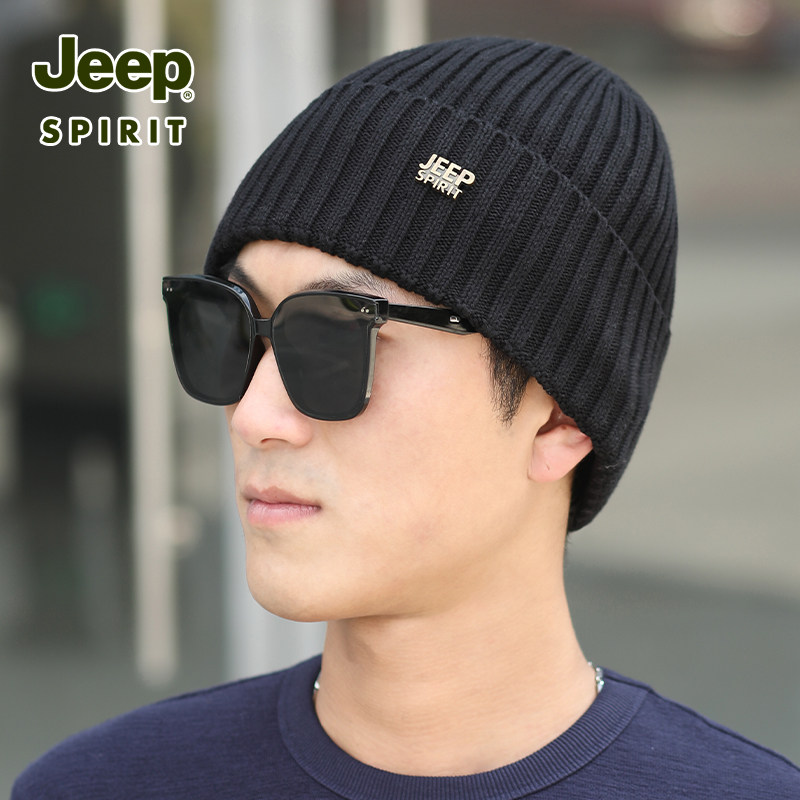 针织帽JEEPSPIRIT保暖大头围冬季