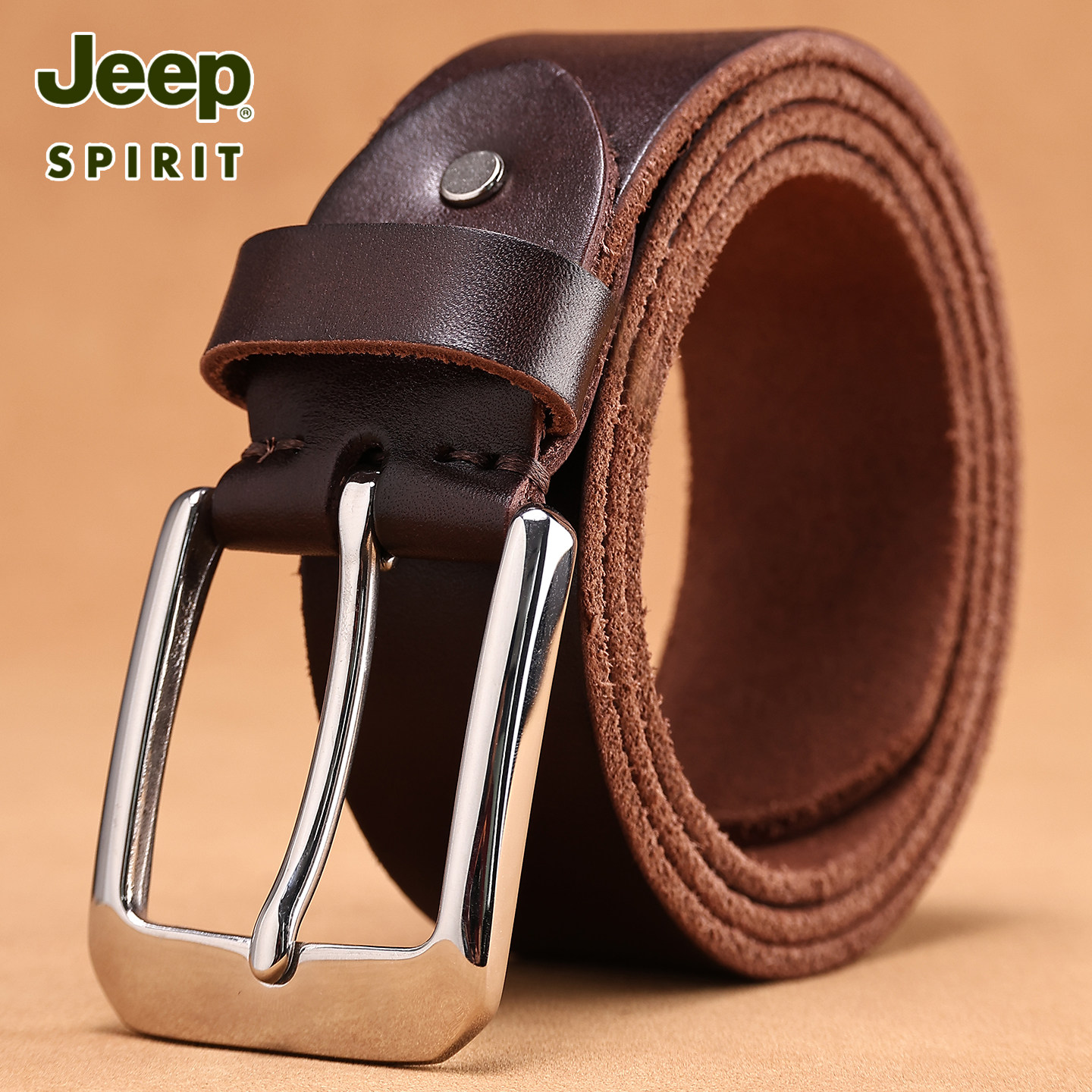 jeep吉普纯牛皮复古皮带男士不锈钢针扣腰带工装裤真皮裤带百搭潮,服饰配件/皮带/帽子/围巾,腰带/皮带/腰链,淘宝优惠券,粉丝福利购,淘宝优惠卷