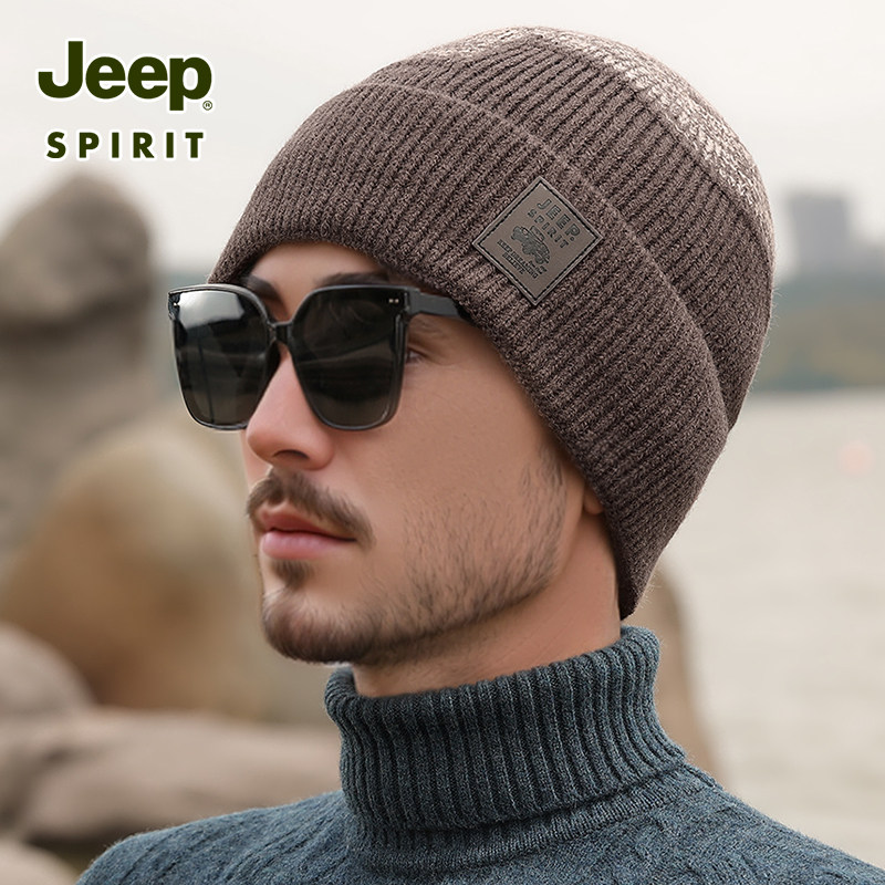 大头围帽子冬季毛线帽JEEPSPIRIT